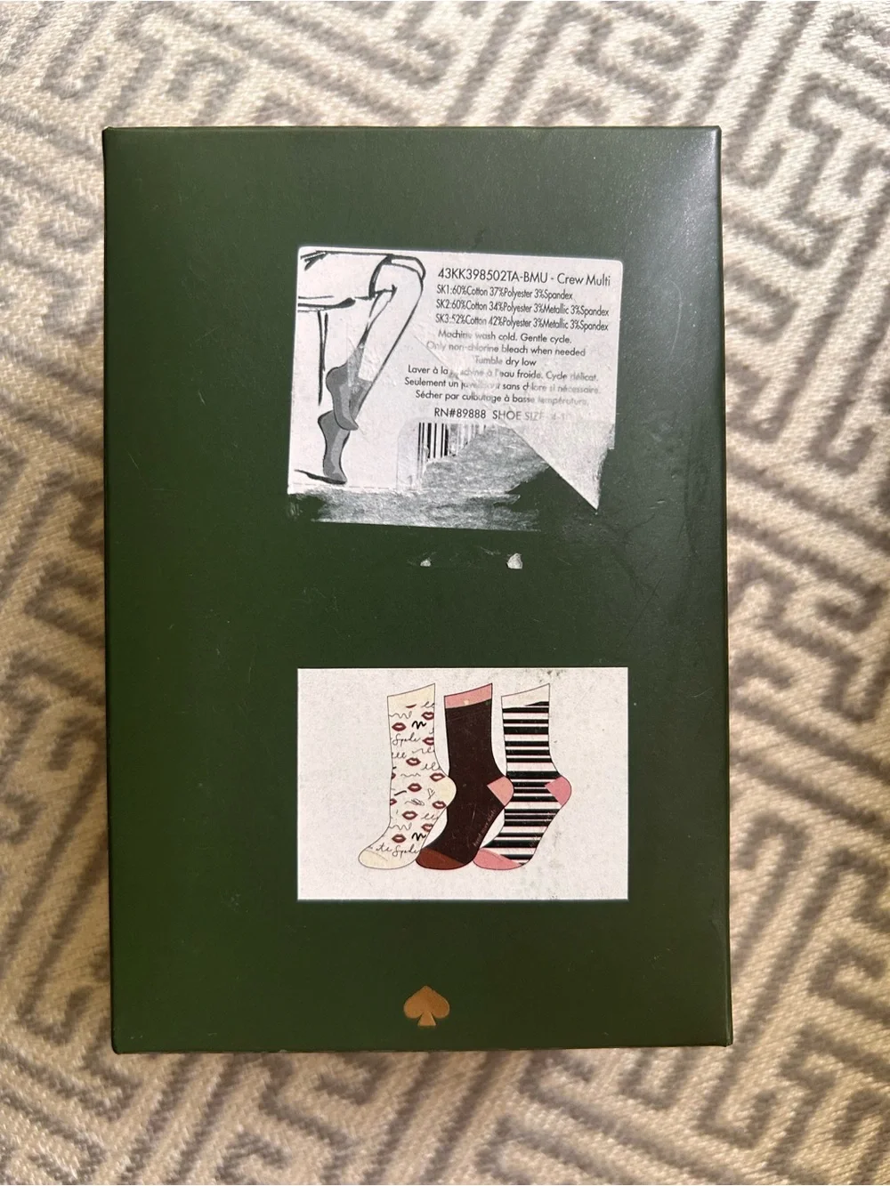 kate spade 3-Pair Novelty Sock Gift Set